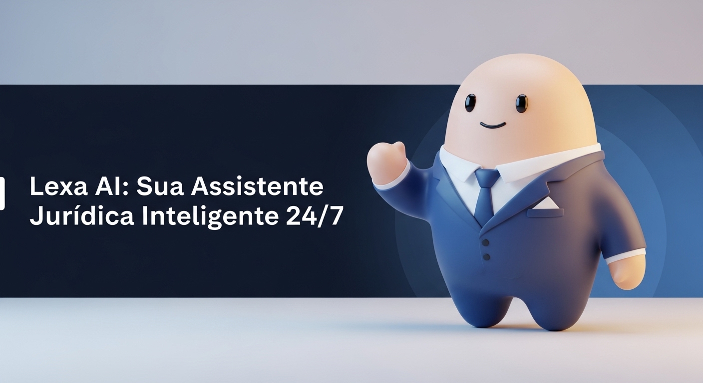 Mascote da Lexa AI, um personagem assistente jurídico inteligente